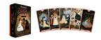 The 'Seasons of the Witch' tarot deck box and five illustrated cards displayed side-by-side on a clean white background.