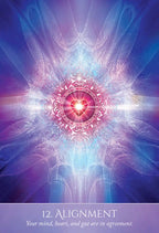 Mandala design with a central light source and text '12. Alignment' at the bottom.