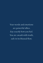 Blue background with white text on a motivational quote.