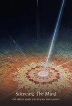 Spotted pattern on a dark background with text 'Silencing The Mind' at the bottom.