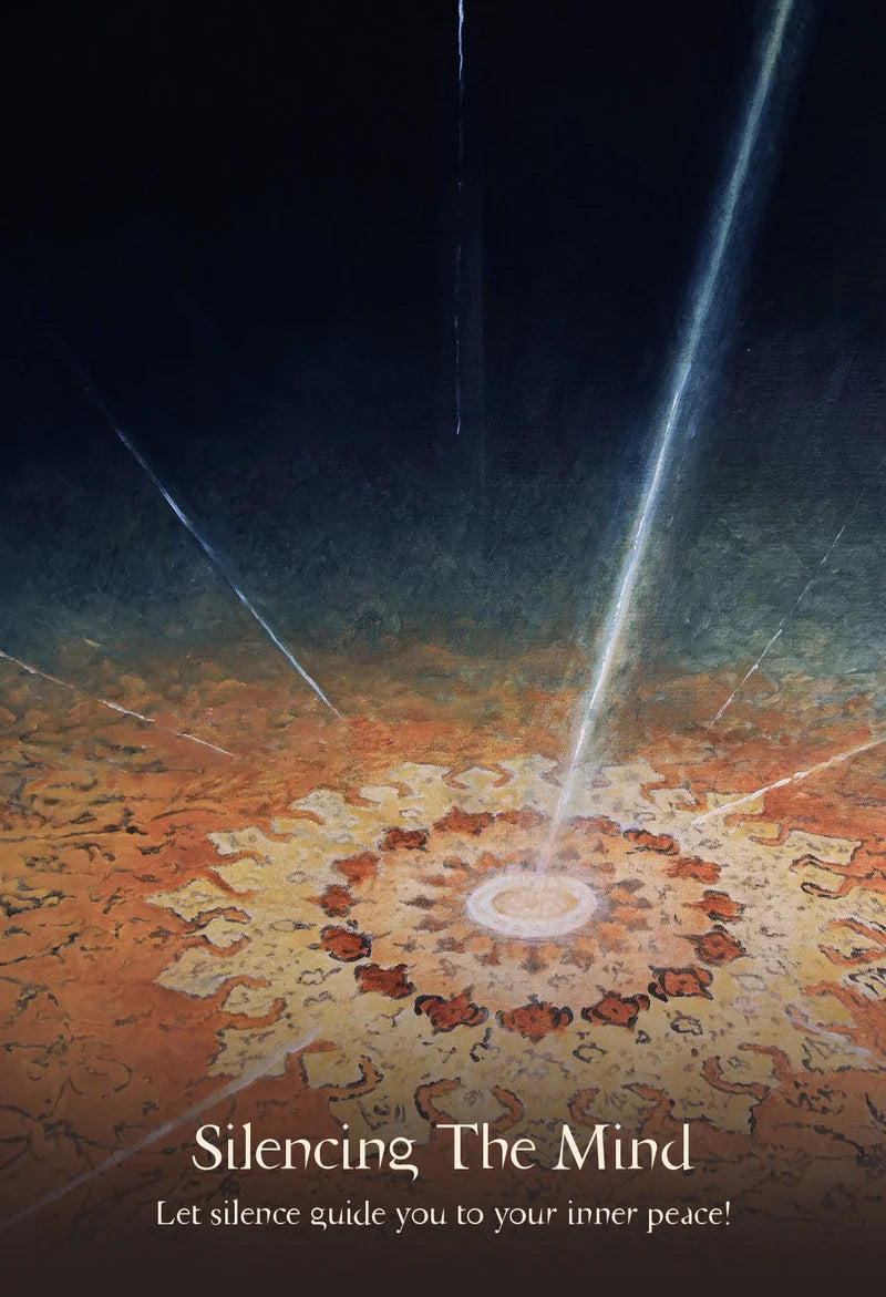 Spotted pattern on a dark background with text 'Silencing The Mind' at the bottom.