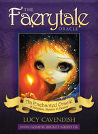 Cover of 'The Faerytale Oracle' with a stylized illustration of a girl with glowing hair on a purple background.
