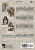 Back cover of a book featuring tarot cards and text about Hoodoo divination.