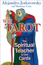 Book cover of 'The Way of Tarot' with a colorful illustration of a figure holding a staff.