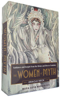 Oracle deck box featuring a woman in a traditional costume with decorative elements.