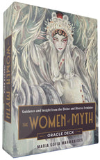 Oracle deck box featuring a woman in a traditional costume with decorative elements.